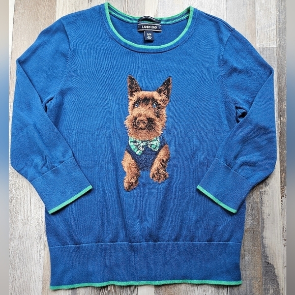 Land's End Yorkie Dog Sweater Small - Picture 1 of 4
